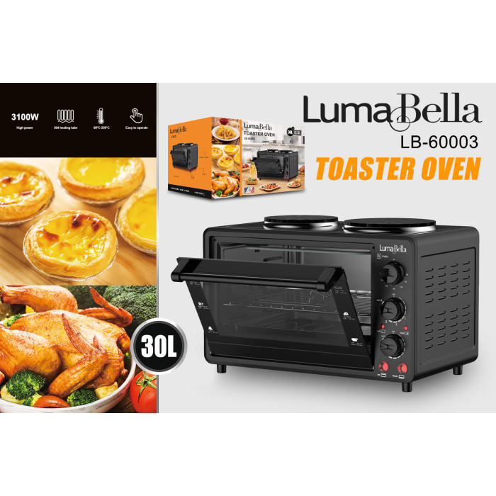 Електрична духовка з плитою LumaBella LB-60003