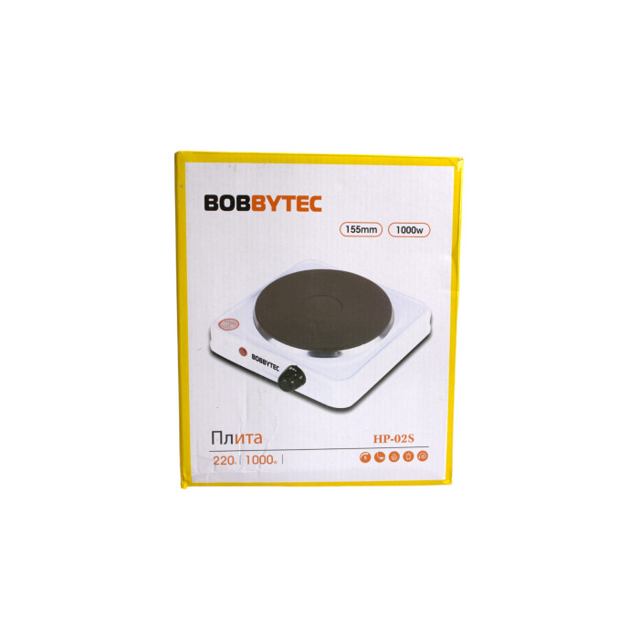 Однокомфорочна електроплита дискова Bobbytec HP-02S