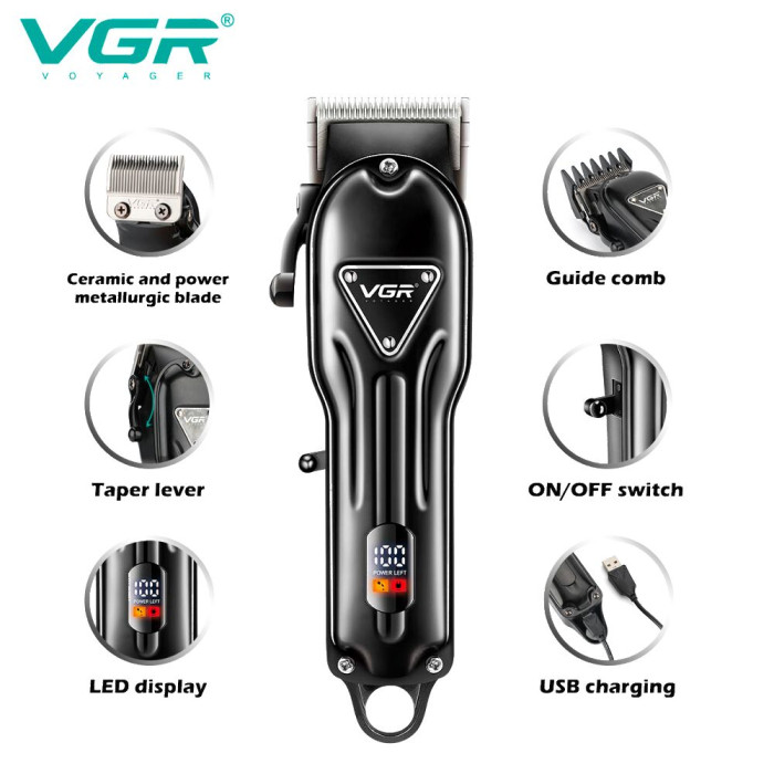 Акумуляторна машинка для стрижки VGR V-051