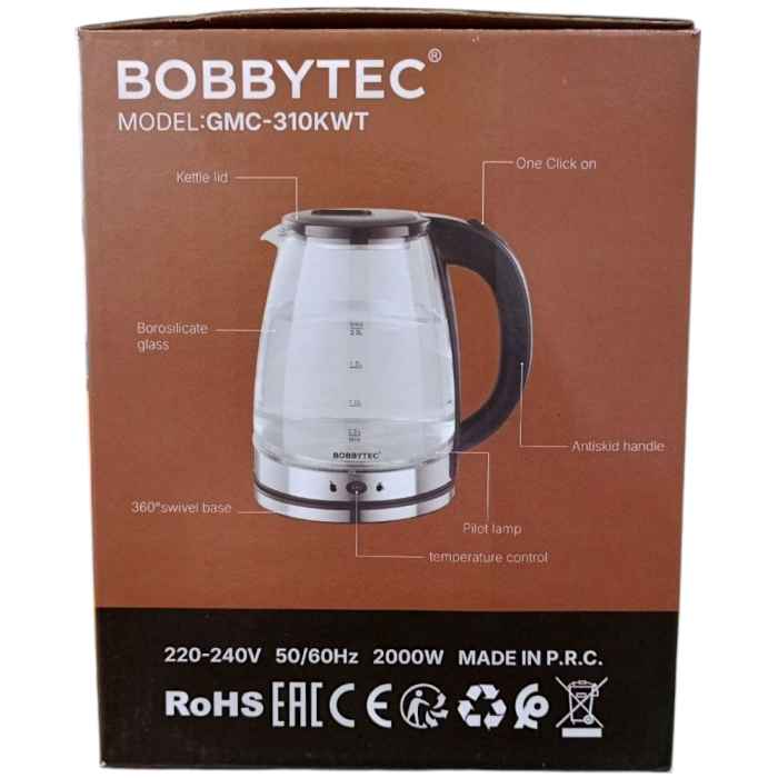 Електрочайник BOBBYTEC GMC-310KWT